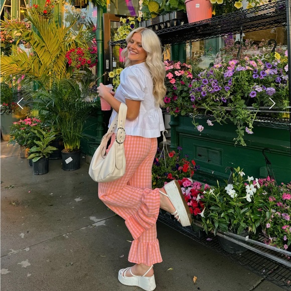 Cocomccall Gingham Girl Pant // Peach - Picture 4 of 8